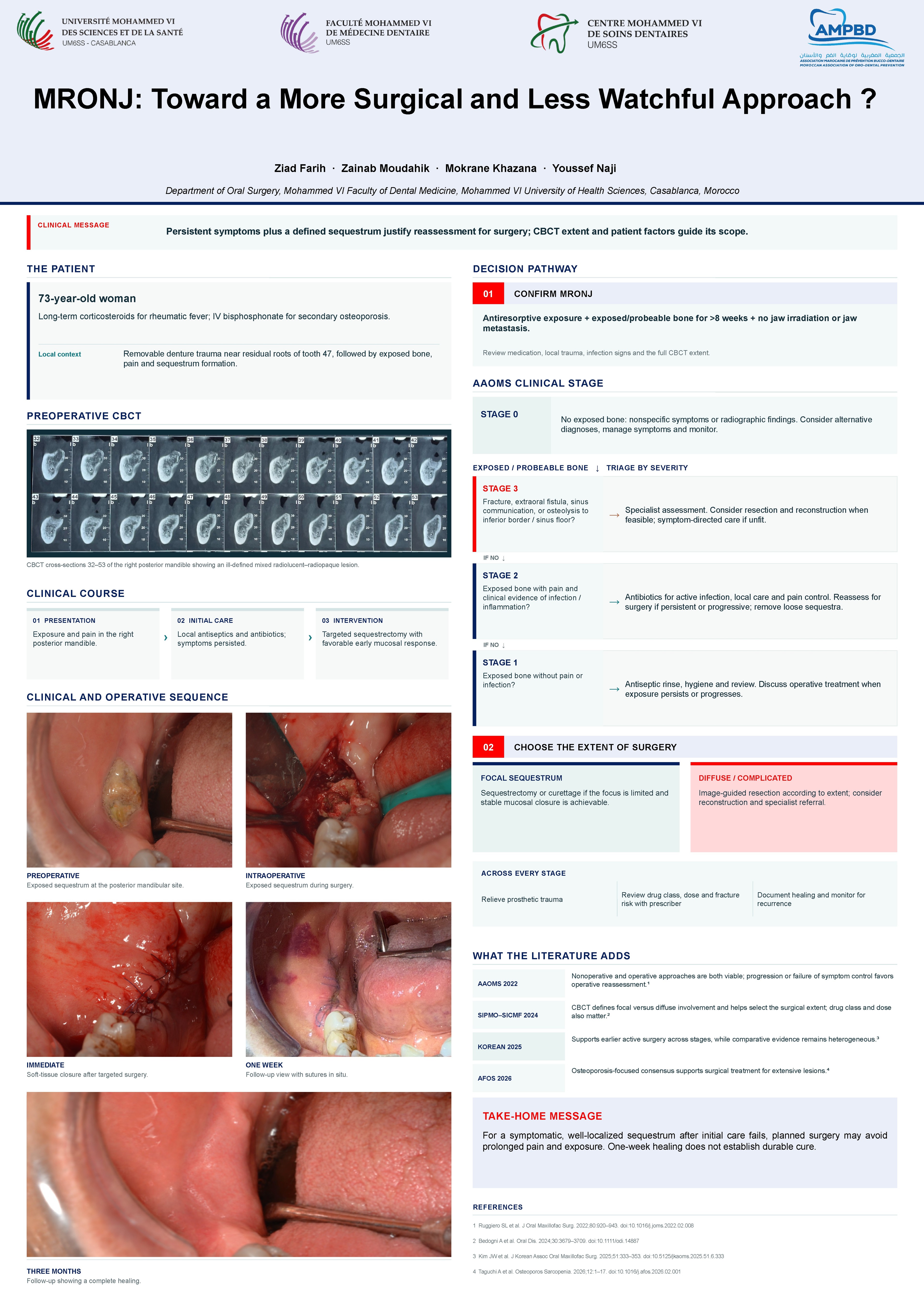 MRONJ: Toward a More Surgical and Less Watchful Approach